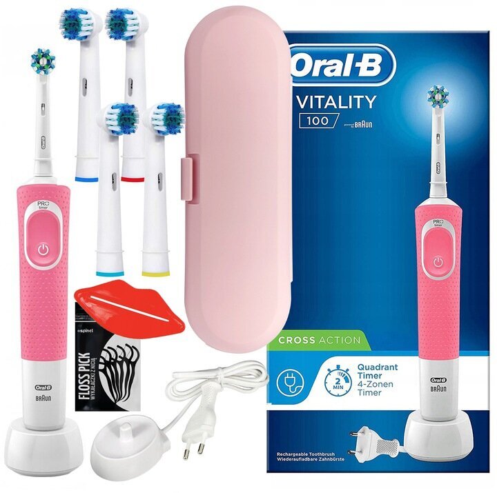 Elektriskā zobu birste - Oral-B Vitality 100 PINK цена и информация | Elektriskās zobu birstes | 220.lv