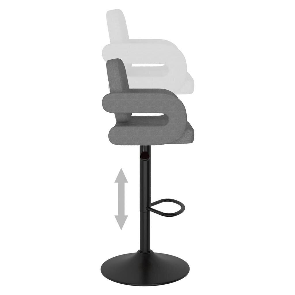 Bāra krēsli vidaXL, 2 gab., gaiši pelēki cena un informācija | Virtuves un ēdamistabas krēsli | 220.lv