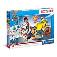 Двухсторонняя головоломка Clementoni Paw Patrol, 60 деталей цена и информация | Пазлы | 220.lv