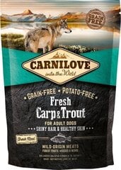 Carnilove Fresh Pieaugušiem Suņiem Ar Karpu Un Forelēm, 1.5 G cena un informācija | Sausā barība suņiem | 220.lv