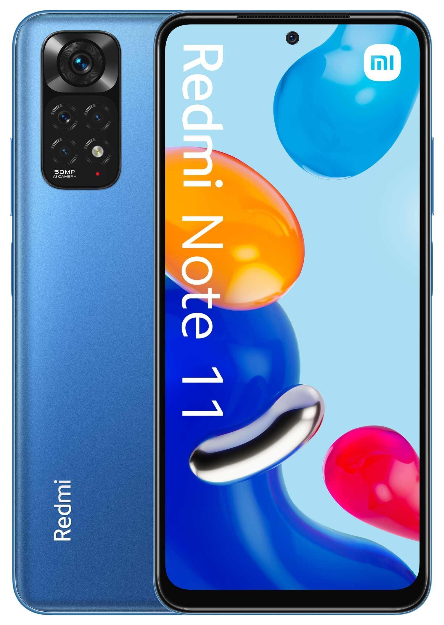 Телефон Xiaomi Redmi Note 11 Dual SIM 4/128GB,MZB0AO3EU Twilight Blue цена  | 220.lv