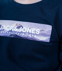 Детская футболка Jack & Jones 12213226*01, тёмно-синяя /лиловая 5715225246236 цена и информация | Рубашки для мальчиков | 220.lv