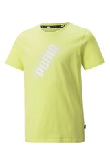 Puma bērnu T-krekls Power Logo 847296*29, salātu zaļš/balts 4064535636222 цена и информация | Рубашки для девочек | 220.lv