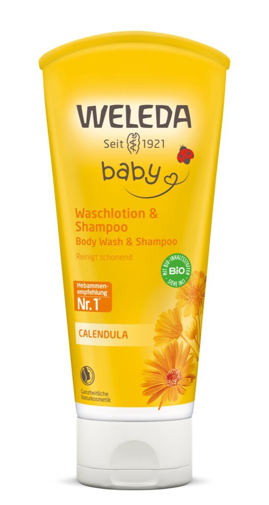 Bērnu šampūns un ķermeņa sprejs ar kalendulu Weleda Baby, 200 ml цена и информация | Bērnu kosmētika, līdzekļi jaunajām māmiņām | 220.lv