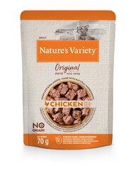 Konservi Nature's Variety Cat Original Chicken 0.070 kg - Konservi ar vistu pieaugušiem kaķiem cena un informācija | Konservi kaķiem | 220.lv