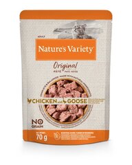 Konservi Nature's Variety Cat Original Chicken with Goose 0.070 kg - Konservi ar vistu un zoss gaļu pieaugušiem kaķiem cena un informācija | Konservi kaķiem | 220.lv