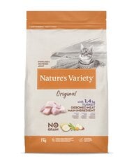 Nature's Variety Cat Original No Grain Sterilized Turkey 7 kg - bezgraudu sausā barība ar tītaru pieaugušiem sterilizētiem kaķiem цена и информация | Сухой корм для кошек | 220.lv