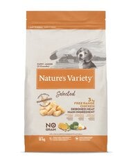 Nature's Variety Dog Selected Junior Free Range chicken 12 kg - sausā barība ar brīvi turētu vistu kucēniem/junioriem cena un informācija | Sausā barība suņiem | 220.lv