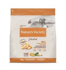 Nature's Variety Dog Selected Mini Free Range Chicken 0.6 Kg - sausā bariba ar brīvi turētu vistu pieaugušiem suņiem cena un informācija | Sausā barība suņiem | 220.lv