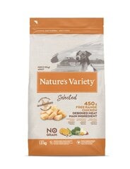 Сухой корм с курицей свободного выгула для взрослых собак Nature's Variety Dog Selected Mini  Free Range Chicken, 1.5 кг цена и информация | Сухой корм для собак | 220.lv