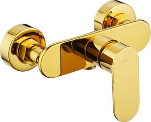 Dušas komplekts ar jaucējkrānu Mexen Milo DF40, Gold cena un informācija | Dušas komplekti un paneļi | 220.lv