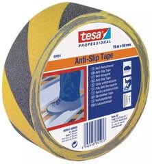 Lente grīdas un objektu pretslīdei Tesa® 60951 ANTI-SLIP, 50mm x 15m - Melna/Dzeltena цена и информация | Механические инструменты | 220.lv