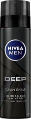 Skūšanās gēls Nivea Men Deep, 200 ml цена и информация | Косметика и средства для бритья | 220.lv