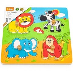 Koka puzles ZOO dzīvnieki ,,Viga Toys" cena un informācija | Attīstošās rotaļlietas | 220.lv