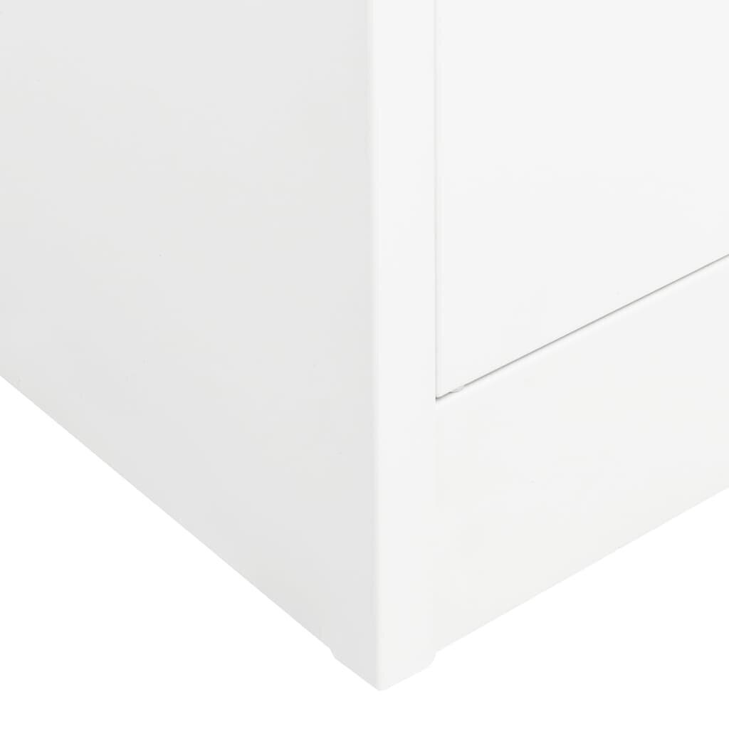 vidaXL skapis, 80x50x180 cm, balts, tērauds cena un informācija | Skapji | 220.lv
