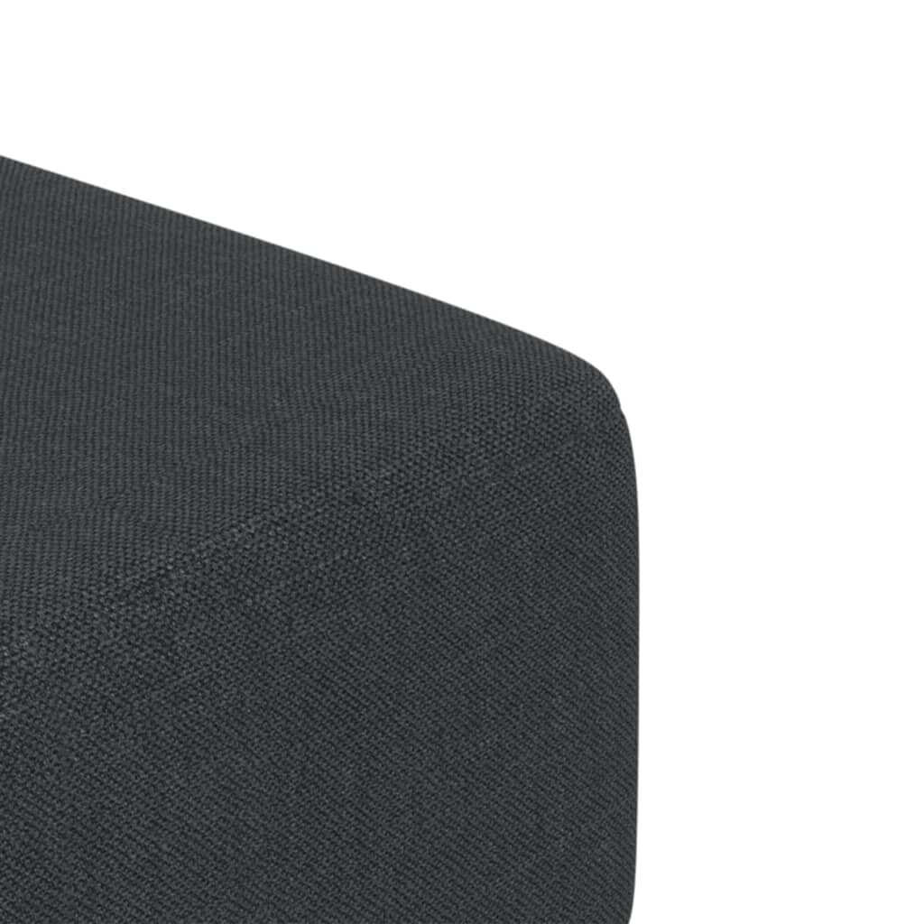vidaXL 2-vietīga dīvāngulta, melns audums cena un informācija | Dīvāni | 220.lv