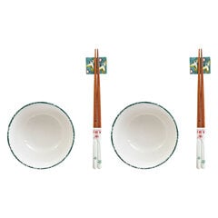 Suši komplekts DKD Home Decor, Koks Porcelāns (25 x 25 x 6,5 cm) цена и информация | Посуда, тарелки, обеденные сервизы | 220.lv