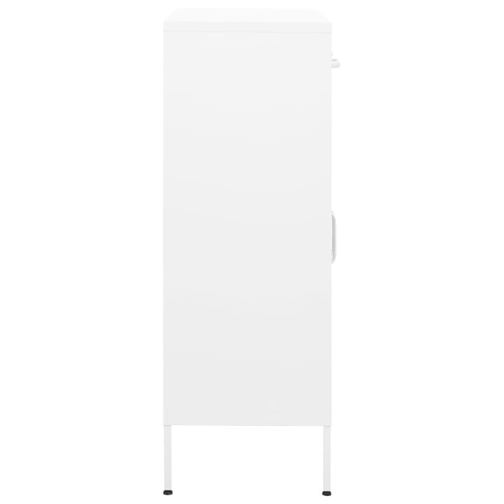 vidaXL skapītis, 80x35x101,5 cm, tērauds, balts cena un informācija | Skapīši viesistabai | 220.lv