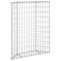 vidaXL gabions, augstā puķu kaste, cinkots tērauds, 80x20x100 cm cena un informācija | Podi stādiem un pārstādīšanai | 220.lv