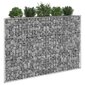 vidaXL gabions, augstā puķu kaste, cinkots tērauds, 150x20x100 cm cena un informācija | Podi stādiem un pārstādīšanai | 220.lv