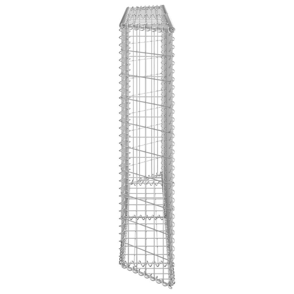 vidaXL gabions, augstā puķu kaste, cinkots tērauds, 150x20x100 cm cena un informācija | Podi stādiem un pārstādīšanai | 220.lv