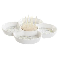 Uzkodu komplekts DKD Home Decor, Bambuss Keramika (22 x 22 x 7 cm) цена и информация | Посуда, тарелки, обеденные сервизы | 220.lv