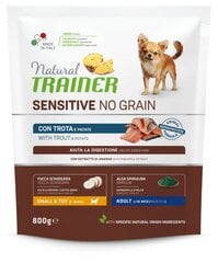 NT DOG SENSITIVE NO GRAIN ADULT MINI TROUT 800 G - Pilnvertīga bezgraudu sausā barība ar foreli pieaugušiem mazo šķirņu suniem cena un informācija | Trainer Natural Zoo preces | 220.lv