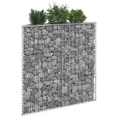 vidaXL gabions, augstā puķu kaste, cinkots tērauds, 100x20x100 cm цена и информация | Вазоны для рассады и пересадки | 220.lv