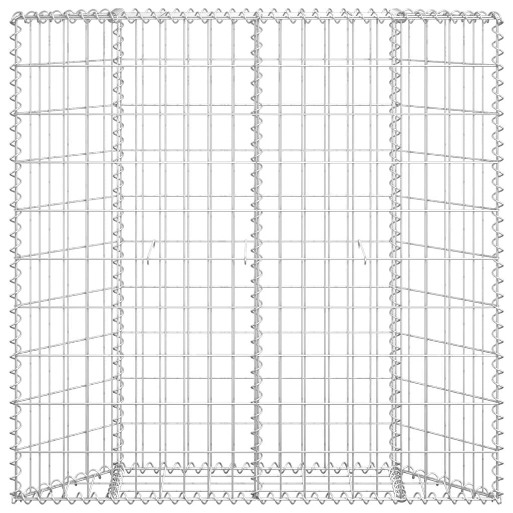 vidaXL gabions, augstā puķu kaste, cinkots tērauds, 100x20x100 cm cena un informācija | Podi stādiem un pārstādīšanai | 220.lv