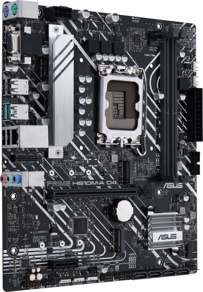 Mainboard|ASUS|Intel H610|LGA1700|MicroATX|Memory DDR4|Memory slots 2|1xPCI-Express 3.0 1x|1xPCI-Express 4.0 16x|2xM.2|1x15pin D-sub|1xHDMI|1xDisplayP cena un informācija | Mātesplates | 220.lv