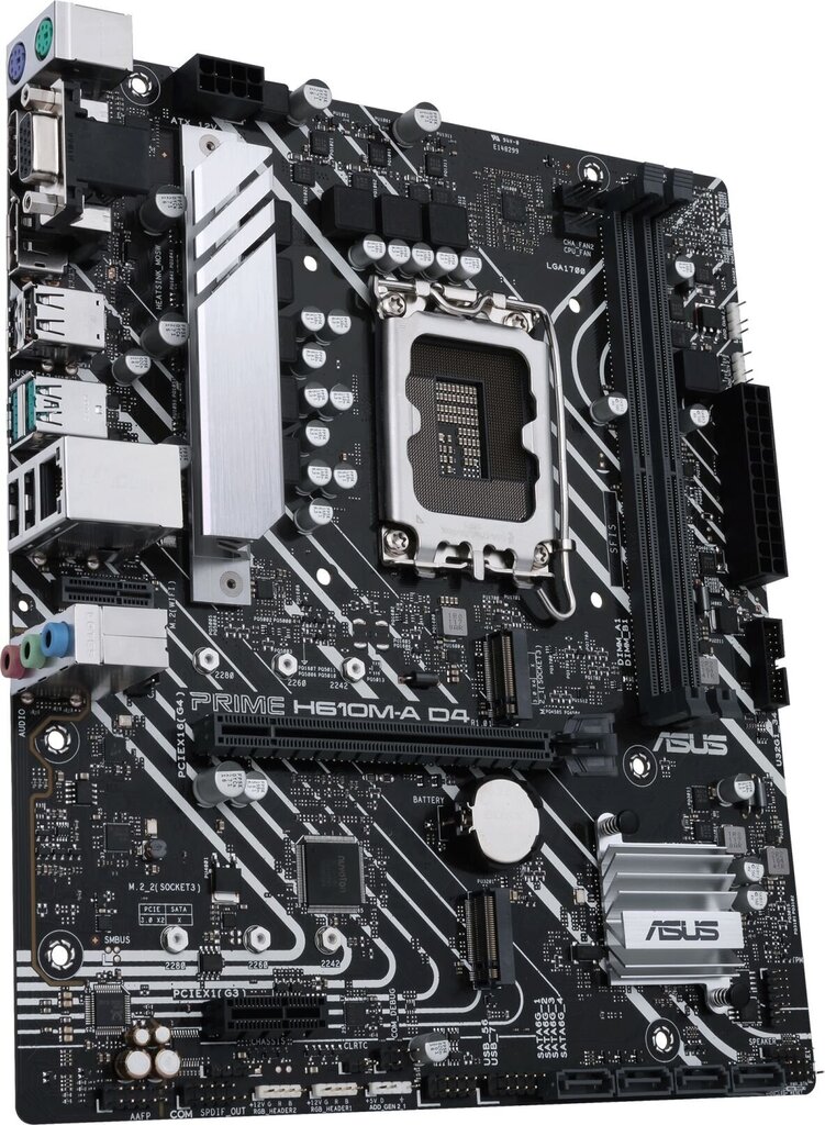 Mainboard|ASUS|Intel H610|LGA1700|MicroATX|Memory DDR4|Memory slots 2|1xPCI-Express 3.0 1x|1xPCI-Express 4.0 16x|2xM.2|1x15pin D-sub|1xHDMI|1xDisplayP цена и информация | Mātesplates | 220.lv