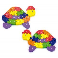 Koka puzle 3D - Bruņurupucis, Viga cena un informācija | Attīstošās rotaļlietas | 220.lv