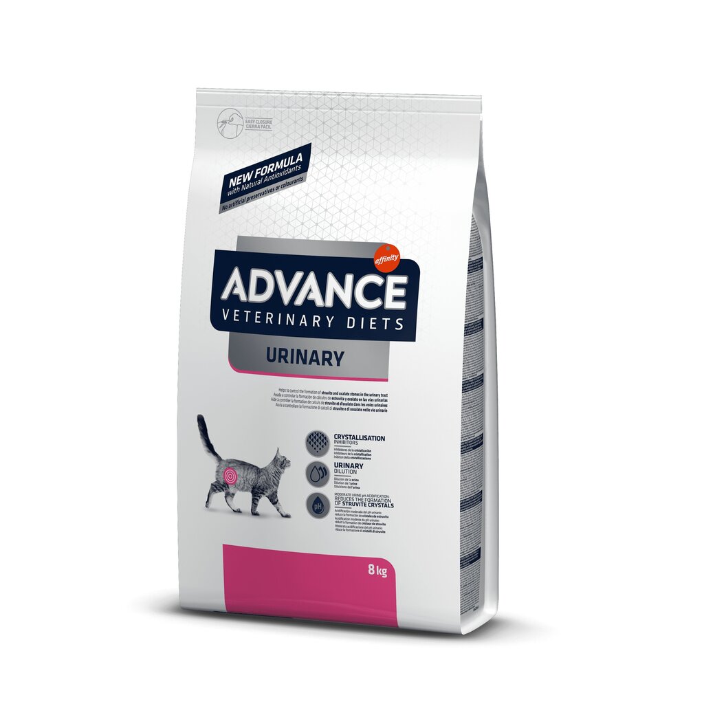 ADVANCE VET CAT URINARY 8.0KG - Barība kaķiem urīntrakta veselībai cena un informācija | Sausā barība kaķiem | 220.lv