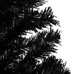 vidaXL mākslīgā Ziemassvētku egle ar LED un bumbiņām, 150 cm, melna цена и информация | Искусственные елки | 220.lv