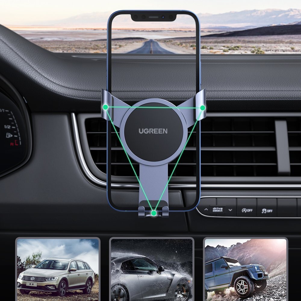 Ugreen LP493 gravity phone holder for air outlet gray (50601) cena un informācija | Auto turētāji | 220.lv