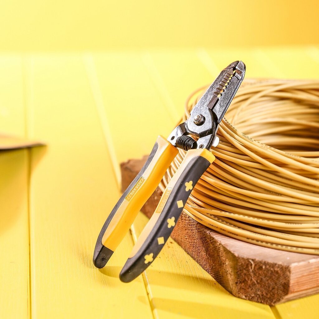 Wire Stripper 0.6-2.6mm Deli Tools EDL2607 (black&yellow) cena un informācija | Instrumentu kastes | 220.lv