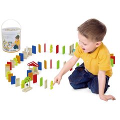 Koka Domino spēle - Ferma, Viga, 116 detaļas cena un informācija | Attīstošās rotaļlietas | 220.lv
