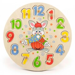 Koka pulkstenis ,,Viga Toys" cena un informācija | Attīstošās rotaļlietas | 220.lv