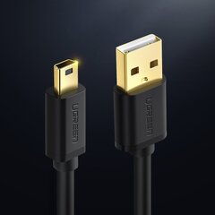 Ugreen USB - mini USB cable 480 Mbps 3 m black (US132 10386) цена и информация | Кабели для телефонов | 220.lv