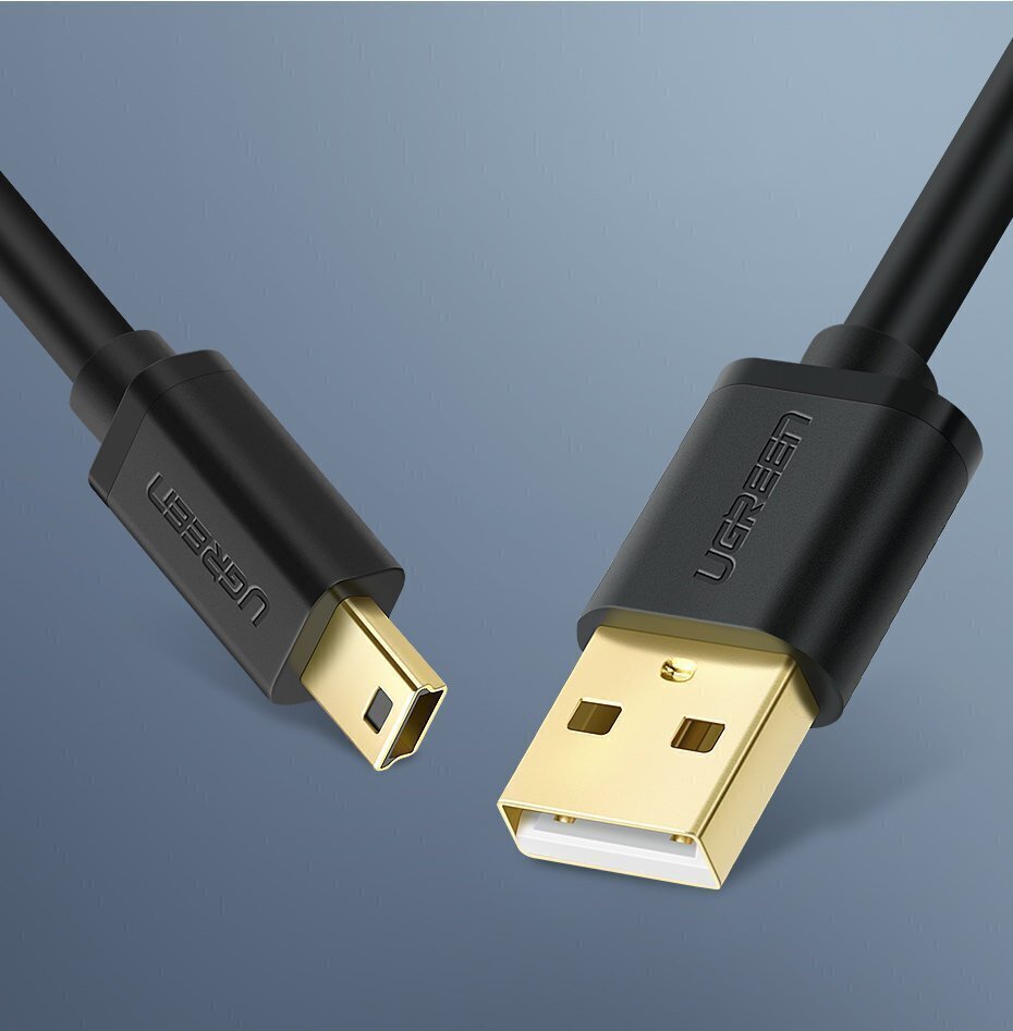 Ugreen USB - mini USB cable 480 Mbps 3 m black (US132 10386) cena un informācija | Savienotājkabeļi | 220.lv