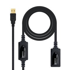 Удлинительный USB-кабель Nanocable 10.01.0212 10 м цена и информация | Адаптеры и USB разветвители | 220.lv