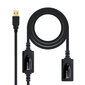 USB pagarinājumu Kabelis NANOCABLE 10.01.0212 10 m cena un informācija | Adapteri un USB centrmezgli | 220.lv