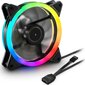 Kārbas ventilators Sharkoon SHARK Blades Fan RGB Ø 12 cm цена и информация | Datora ventilatori | 220.lv