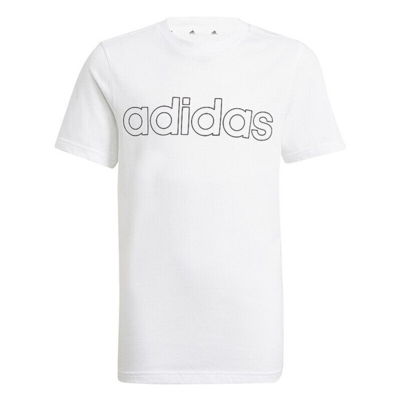 Krekls ar Īsām Piedurknēm Bērniem Adidas B LIN T GN4002 Balts цена и информация | Zēnu krekli | 220.lv