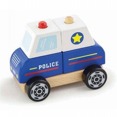 Деревянные блоки - Полицейская машина Viga цена и информация | Развивающие игрушки | 220.lv