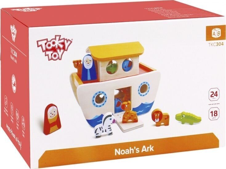 Koka šķirotājs - Noasa šķirsts, Tooky Toy cena un informācija | Rotaļlietas zīdaiņiem | 220.lv