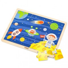 Koka puzle, Kosmoss 24 gab. Viga cena un informācija | Attīstošās rotaļlietas | 220.lv
