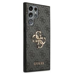 Оригинальный чехол GUESS с крупным металлическим логотипом для Samsung Galaxy S22 Ultra, серый цена и информация | Чехлы для телефонов | 220.lv