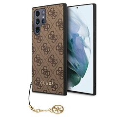 Oriģinālais maciņš GUESS Charms Collection priekš Samsung Galaxy S22 Plus, brūns cena un informācija | Telefonu vāciņi, maciņi | 220.lv