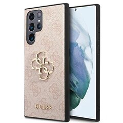 Оригинальный чехол GUESS с крупным металлическим логотипом для Samsung Galaxy S22 Ultra, розовый цена и информация | Чехлы для телефонов | 220.lv